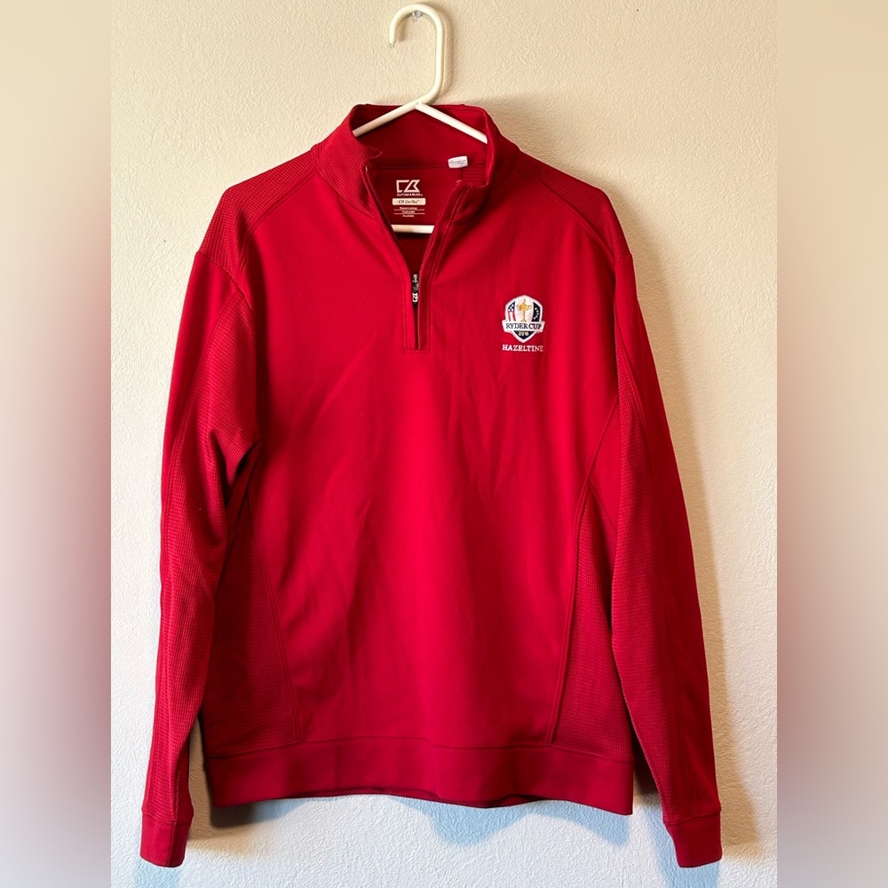 Cutter & Buck Pullover 1/4 Zip Shirt L Ryder Cup 2016